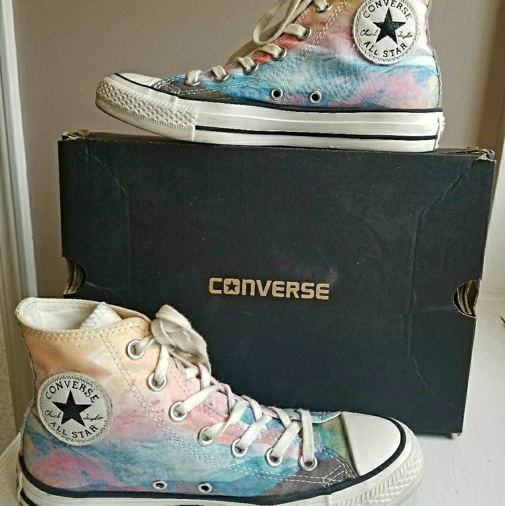 Rare High Top Converse Multi-Colored